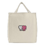 Heart Butts Arm in Arm Tote embroidered bags