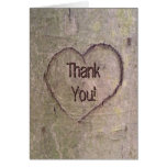 Heart Carved in Tree, Custom Romantic Nature Card