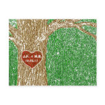Heart Carved into Tree postcards