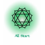 Heart Chakra Ladies Black T-shirt