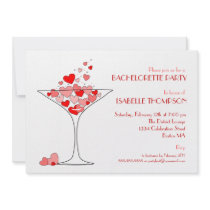 Heart Champagne Bachelorette Party Invitation