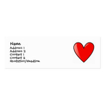 heart, Check out back! Cute Kid Card Business Card