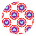 heart circle pattern stickers