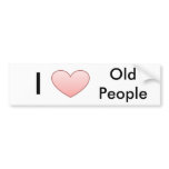 heart clipart, I , Old People bumper stickers
