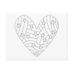 Heart Colouring Design postcards