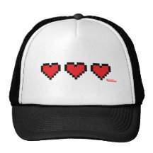 Heart Containers - Gamer, geek video games Life Mesh Hat