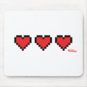 Heart Containers - Gamer, geek video games Life mousepads