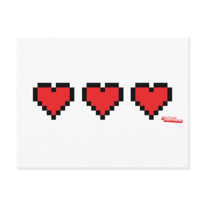 Heart Containers - Gamer, geek video games Life Post Cards
