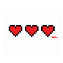 Heart Containers - Gamer, geek video games Life Post Cards