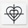 heart crosshairs mouse mat
