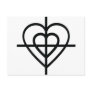 heart crosshairs post cards