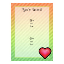 Heart Custom Announcements