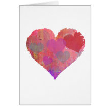 HEART DESIGN GREETING CARD cute abstract