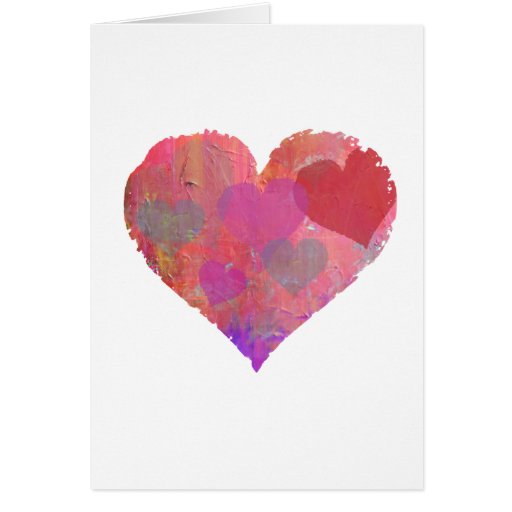 HEART DESIGN GREETING CARD cute abstract Zazzle