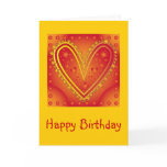 Heart design with stars cards