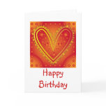 Heart design with stars cards