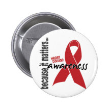 Heart Disease Awareness Button