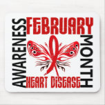 Heart Disease Awareness Month Butterfly 3.4 Mousepad
