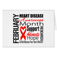 Heart Disease Awareness Month Greeting Cards