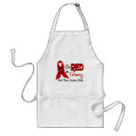 Heart Disease Awareness Month Red Ribbon 1.2 Aprons