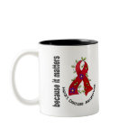 Heart Disease Flower Ribbon 3 Coffee Mug