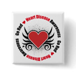 Heart Disease GO RED buttons