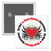 Heart Disease GO RED Pin