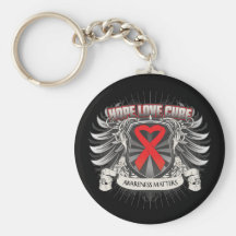 Heart Disease Hope Love Cure Keychain