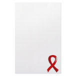 Heart Disease Red Ribbon 3 Stationery