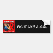 Heart Disease Rosie Riveter - Fight Like a Girl Bumper Stickers