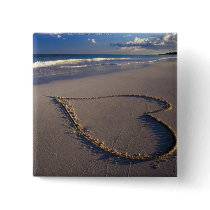 Heart Drawn on the Beach Pin