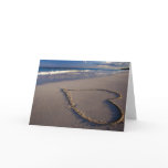 Heart Drawn on the Beach Cards