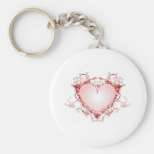 Heart Filigree Keychain