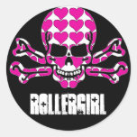 heart-filled skull sticker