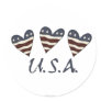 Heart Flags USA Stickers