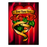 heart flower, - Your Name Here - Card