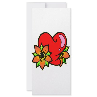 Heart & Flowers #0055 Full Color Rack Card by Mustang_Lady