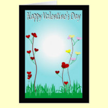 Heart flowers Valentine's Day cards