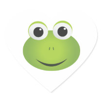 Heart Frog Stickers