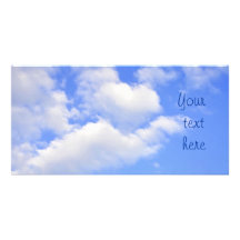 Heart from clouds Card Customized Photo Card