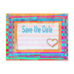 Heart Grunge Save the Date Card