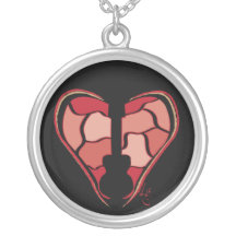 Heart Guitar Necklaces