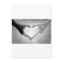 Heart Hands B&W Photo