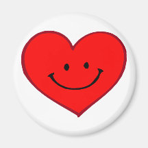 Heart  (Happy Face) Magnet