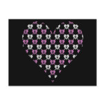 heart heart butterfly postcard