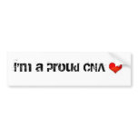 heart, I'm a proud CNA bumper stickers