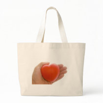 Heart in palm bags