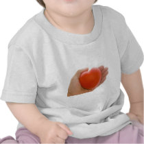Heart in palm t-shirts