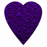 Heart in Purple Colors. Patterned Heart Design. Photo Cut Out
