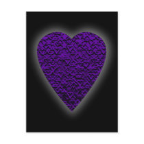 Heart in Purple Colours. Patterned Heart Design.
